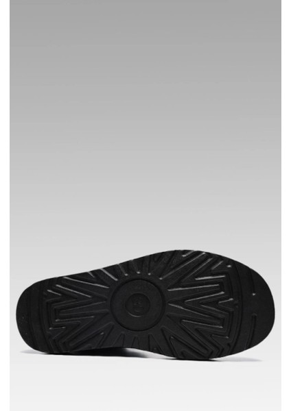 - Süet - Içi Kürklü - Ince Taban - Bilekte Kısa Kadın - Bot & Bootie