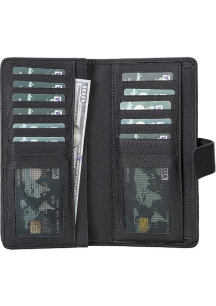 Coppet 6.7 Inch Uyumlu Deri Kartlıklı Kılıf Erc1 Siyah fırsatları