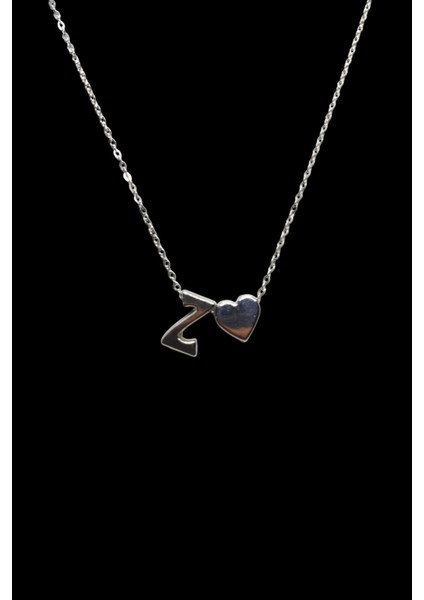 Z Harfi 316L Paslanmaz Çelik Zincir Gümüş Kaplama Kolye Hediye Kalp Sevgili Eş fiyatları