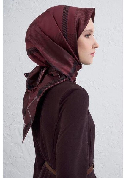 2025 Desenli Saf Ipek Twill Eşarp 9418-53 modelleri