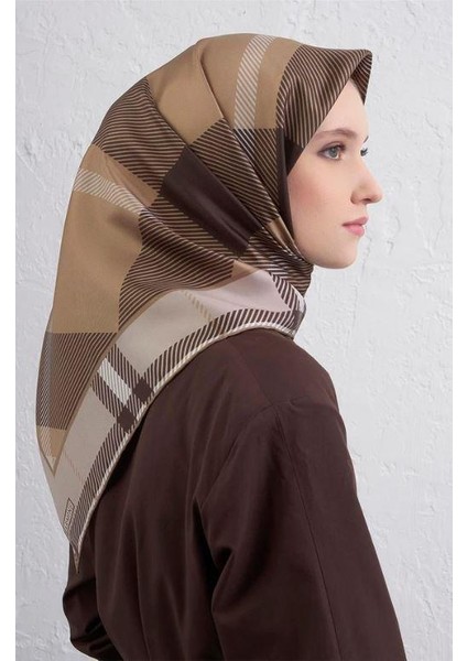 2025 Desenli Saf Ipek Twill Eşarp 9418-50 fırsatları