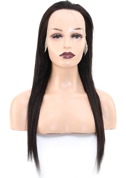 Düz Front Lace Gerçek Tül Peruk / Doğal / 60/65CM