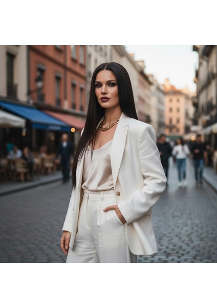 Düz Front Lace Gerçek Tül Peruk / Doğal / 60/65CM fiyatları