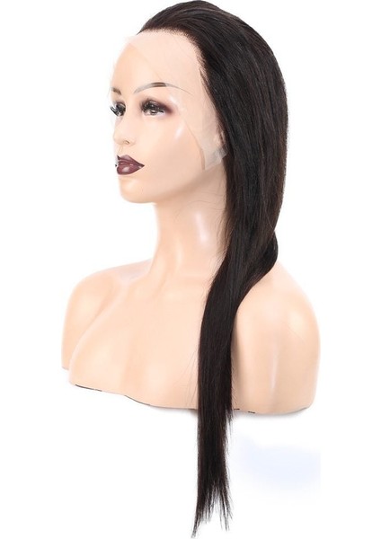 Düz Front Lace Gerçek Tül Peruk / Doğal / 60/65CM fırsatları