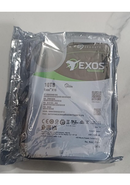 Exos X18 ST10000NM018G 10TB 7200RPM 256MB Enterprise Hard Drive , 10 Tb Hard Disk modelleri