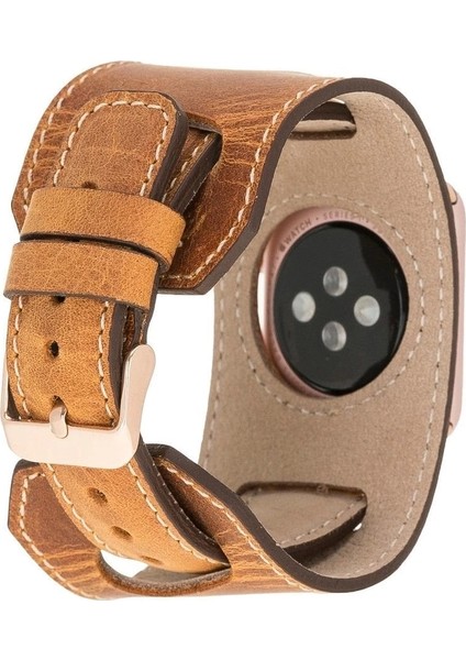 Apple Watch Uyumlu Deri Kordon 42-44-45MM Cuff G19 Taba fiyatları