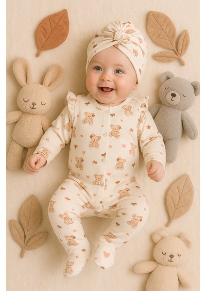 Yeni Doğan Kız Bebek 0/3-3/6 Ay Brodeli 2li Tulum Seti ve Müslin Battaniye Takımı (Hediyelik ) modelleri