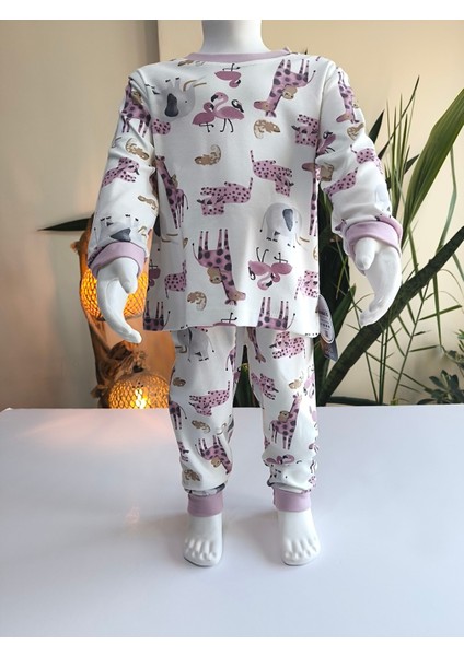 Kız-Erkek Bebek- Çocuk Pijama Takımı %100 Pamuk Uzun Kollu Yuvarlak Yaka Mevsimlik modelleri