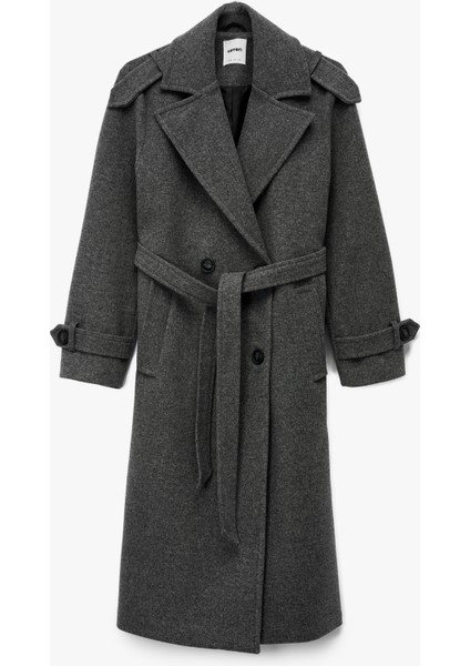 Cepli Uzun Kollu Kruvaze Kemerli Uzun Kaşe Kaban modelleri