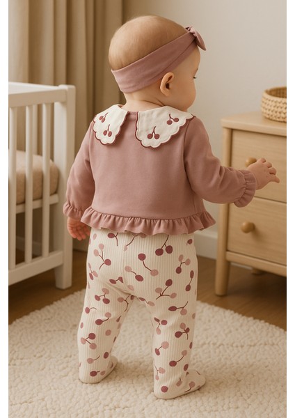 Kiraz Yaka ve Baskılı Bandanalı Tulum fiyatları