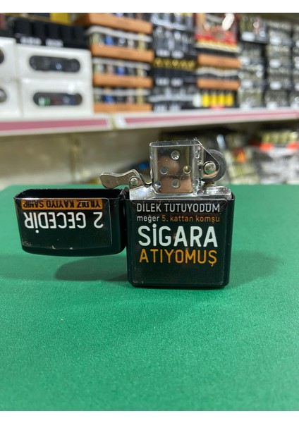 Komşu Sigara Atıyomuş Yazılı Benzinli Çakmak fiyatları