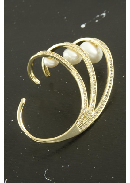 Xuping Inci Zirkon Taşlı Lüks Çelik Kıkırdak Küpe 1 Adet