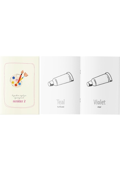 Boyarken Ingilizce Öğreniyorum – Renkler Boyama Kitabı 2