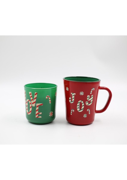 2 Adet Rakle Christmas Joy Hediye 2'li Kupa Mum Seti 360 cc fiyatları