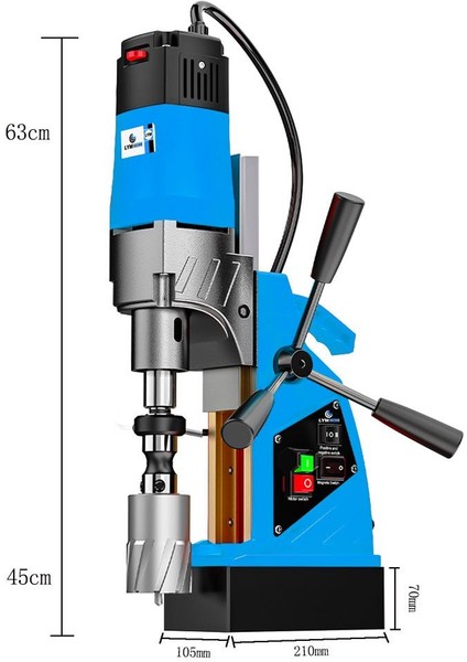 Machine Lym 80 Rlx Sağ Sol Dönüşlü Manyetik Matkap ( 1980W 80MM)