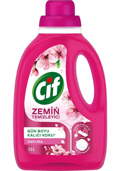 4 Adet Cif Zemin Temizleyici Sakura 1500ML fiyatları