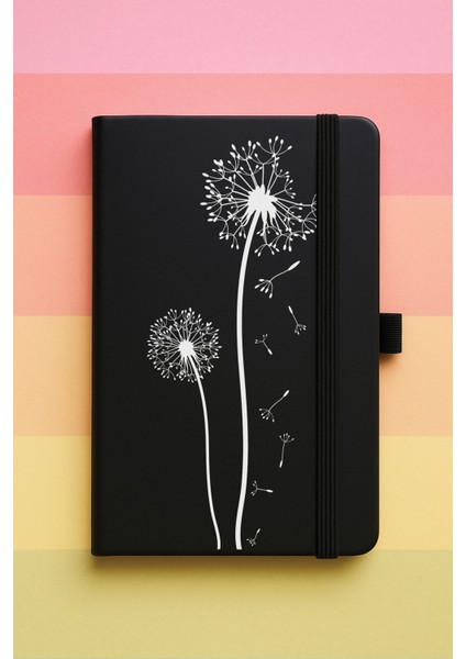 Karahindiba Baskılı Tarihsiz Yuvarlak Köşeli Desenli Uv Termo Defter