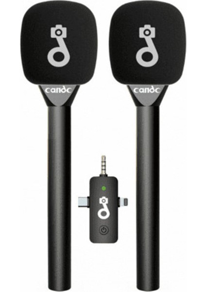 Çift Mikrofonlu Profosyonel Kablosuz Yüksek Kaliteli Ses Kaydı Röportaj Mikrofonu - Lisinya modelleri