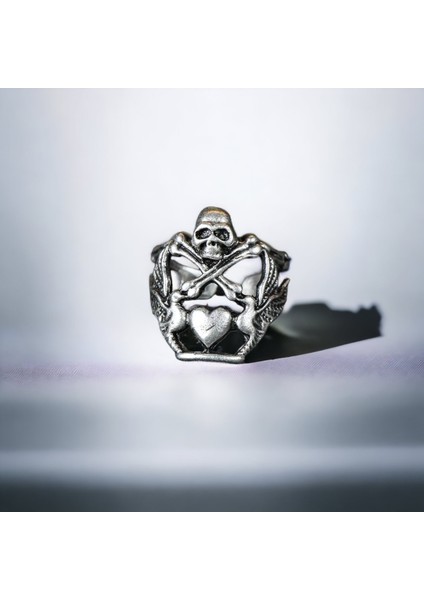 4 Adet 925 Ayar Gümüş Kaplama Ayarlanabilir El Yapımı Erkek Kadın Tabut Yüzük Seti fırsatları