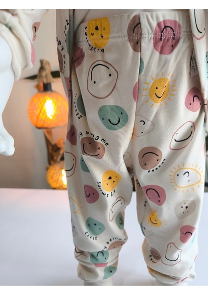 Kız-Erkek Bebek- Çocuk Pijama Takımı %100 Pamuk Uzun Kollu Önü Çıtçıtlı Mevsimlik indirimleri