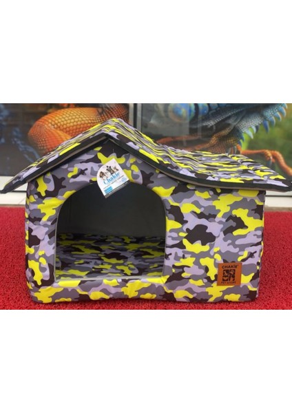 Kamuflaj Desenli Su Geçirmez Kedi Köpek Yatağı