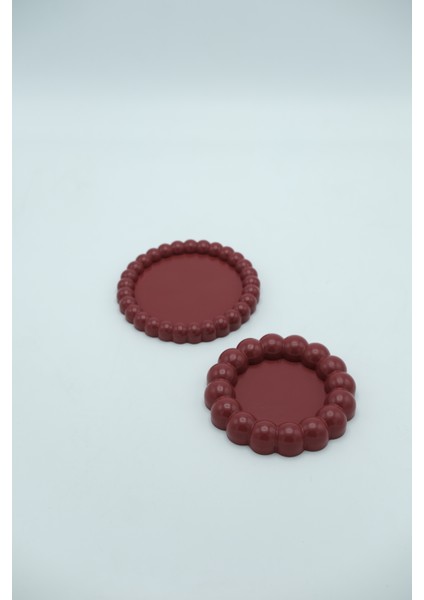 | | Dekoratif Ruby Bordo Bubble Tabak Seti (2'li)