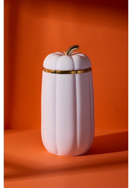 Kabak Porselen Xl Kapaklı Kavanoz 28X13.7 cm