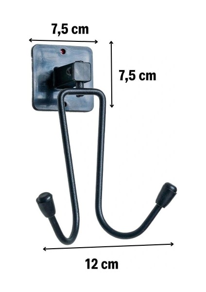 Kendiliğinden Yapışkanlı Siyah Paslanmaz Metal Bornoz ve Havlu Askılığı (5324) modelleri