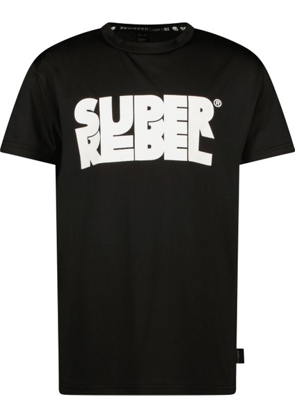 Düz Siyah Erkek Çocuk T-Shirt R501-6401-SURFER Swim Shirt Short S