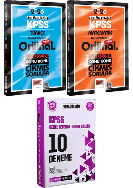 2026 Kpss Lise Ön Lisans Türkçe Matematik Orijinal Çıkmış 2010-2024 - 2026 Kpss Ortaöğretim Çözümlü 10 Deneme