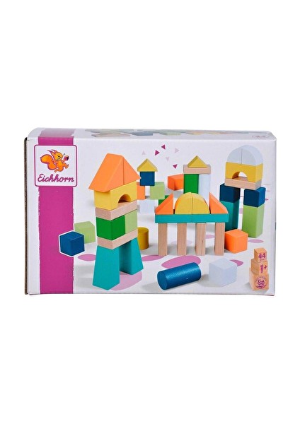 4 Adet Eichhorn Ahşap Bloklar Yapı Inşa Seti Çoklu Ahşap Bloklar 44 Parça