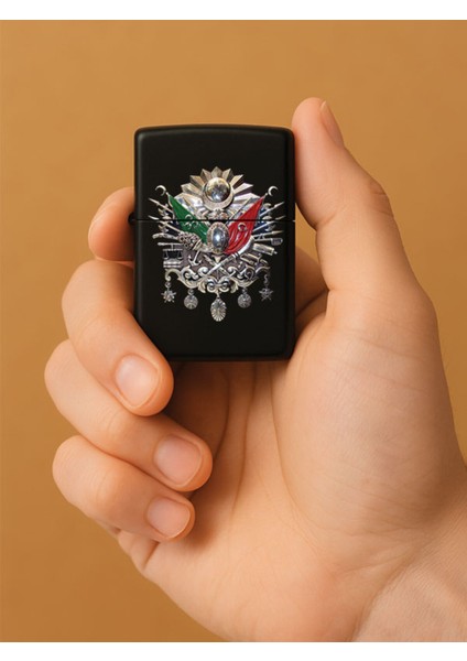 Özel Tasarım Şık ve Dayanıklı Uv Desenli Baskılı Benzinli Metal Çakmak Tuğra