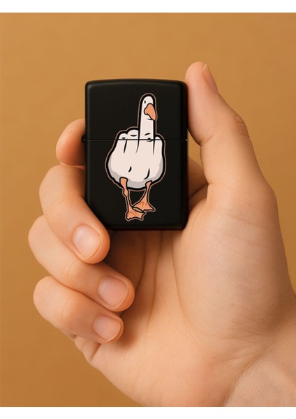 Özel Tasarım Şık ve Dayanıklı Uv Desenli Baskılı Benzinli Metal Çakmak Duck