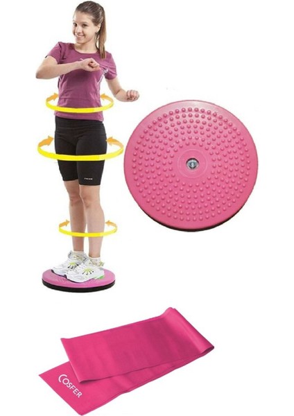 2'li Set Dönen Evde Form Tutma Aleti Twister Disc Pilates Bandı