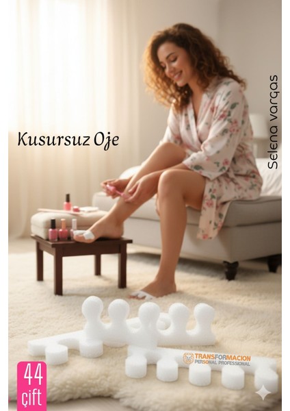 44 Çift Oje Sürme Aparat - Parmak Ayırıcı Sünger Esnek Ayak Aparatı 722282