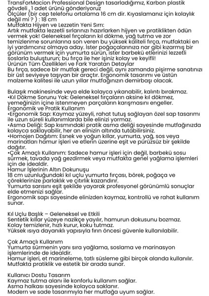 Yumurta Fırçası 18 cm Mutfak Yağlama Sos Sürme Fırçası Pasta Hamur Fırçası 722285 fiyatları