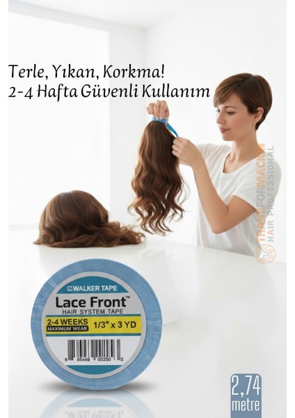 Protez Saç Bandı - 2-4 Haftalık Peruk Bandı Walker Tape Lace Front 1 cmx2.75 Metre 722310