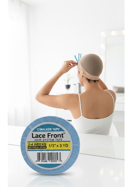 Protez Saç Bandı - 2-4 Haftalık Peruk Bandı Walker Tape Lace Front 1 cmx2.75 Metre 722310