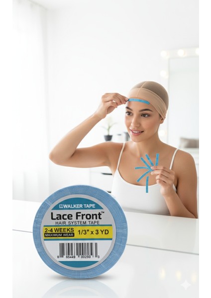 Protez Saç Bandı - 2-4 Haftalık Peruk Bandı Walker Tape Lace Front 1 cmx2.75 Metre 722310