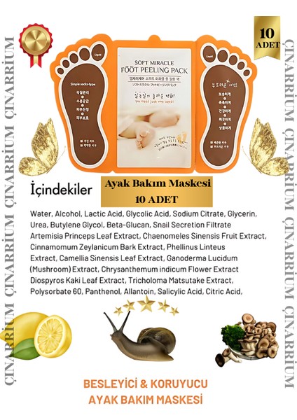 Ayak Peeling Maskesi 10’lu – Soyulma Etkili, Ölü Deri Temizleyici ve Pürüzsüzleştirici Bakım fırsatları