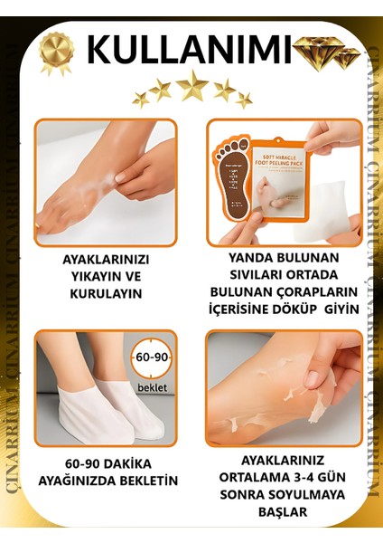 Ayak Peeling Maskesi 10’lu – Soyulma Etkili, Ölü Deri Temizleyici ve Pürüzsüzleştirici Bakım