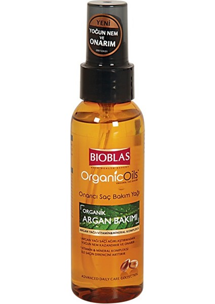 2 Adet Bioblas Saç Bakım Yağı Botanic Oils 100 ml Argan