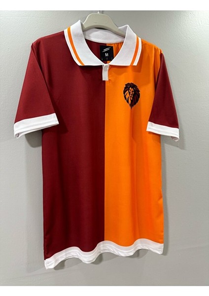 Sarı-Kırmızı Parçalı Aslan Temalı Tişört fiyatları