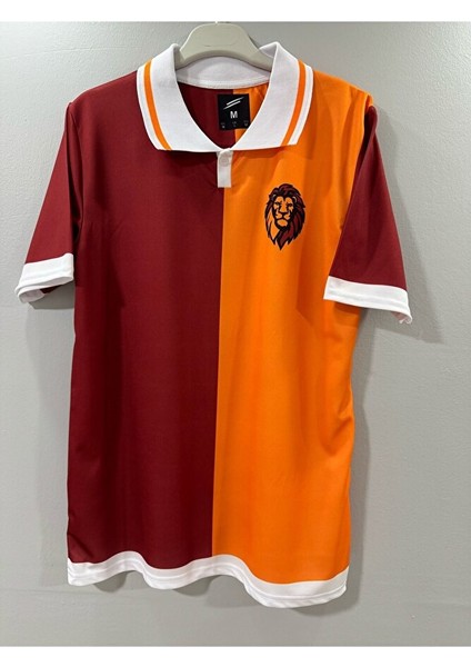 Sarı-Kırmızı Parçalı Aslan Temalı Tişört fırsatları