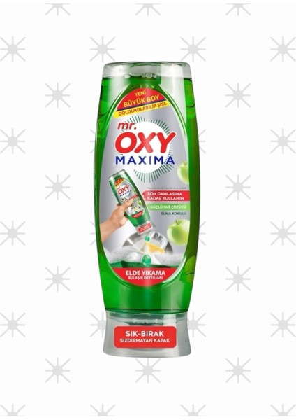 Mr. Oxy Maxima Elde Yıkama Bulaşık Deterjanı Yaban Mersini Kokulu 650 ml + Elma Kokulu 650 ml fiyatları