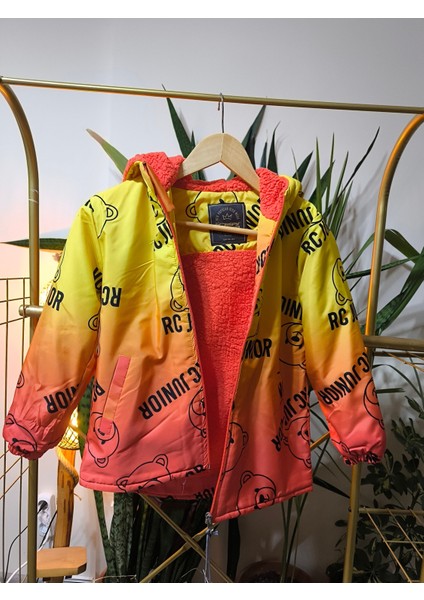 Kız Erkek Çocuk Unisex Mont Kışlık Spor Içi Mifyonlu Kapüşonlu &kaban & Parka