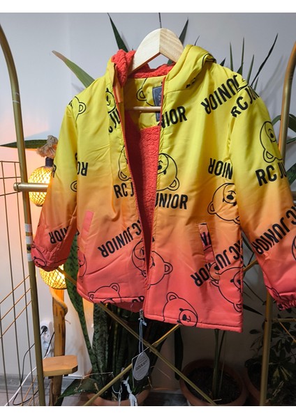 Kız Erkek Çocuk Unisex Mont Kışlık Spor Içi Mifyonlu Kapüşonlu &kaban & Parka