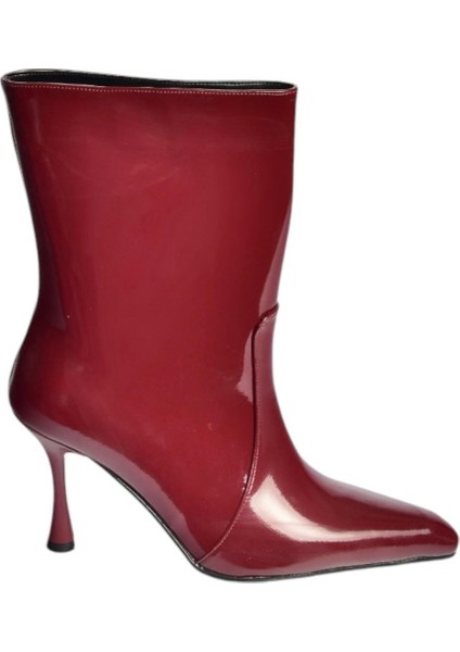 V752550208 Bordo Rugan Ince Topuklu Kadın Bot fırsatları