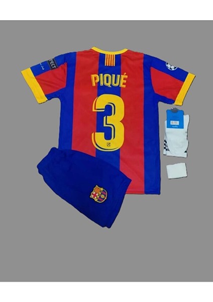 2011 Sampiyonlar Ligi Finali Gerard P'ique Nostalji Çocuk Forması 4'lü SET456734765475