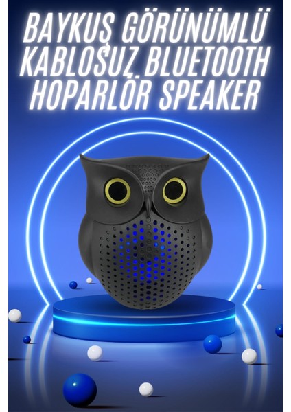 Müzik Çalar Bluetooth Hoparlör Speaker 5.0 Kablosuz Baykuş Görünümlü